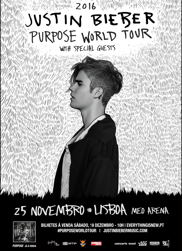 JUSTIN BIEBER - Purpose World Tour 2016
